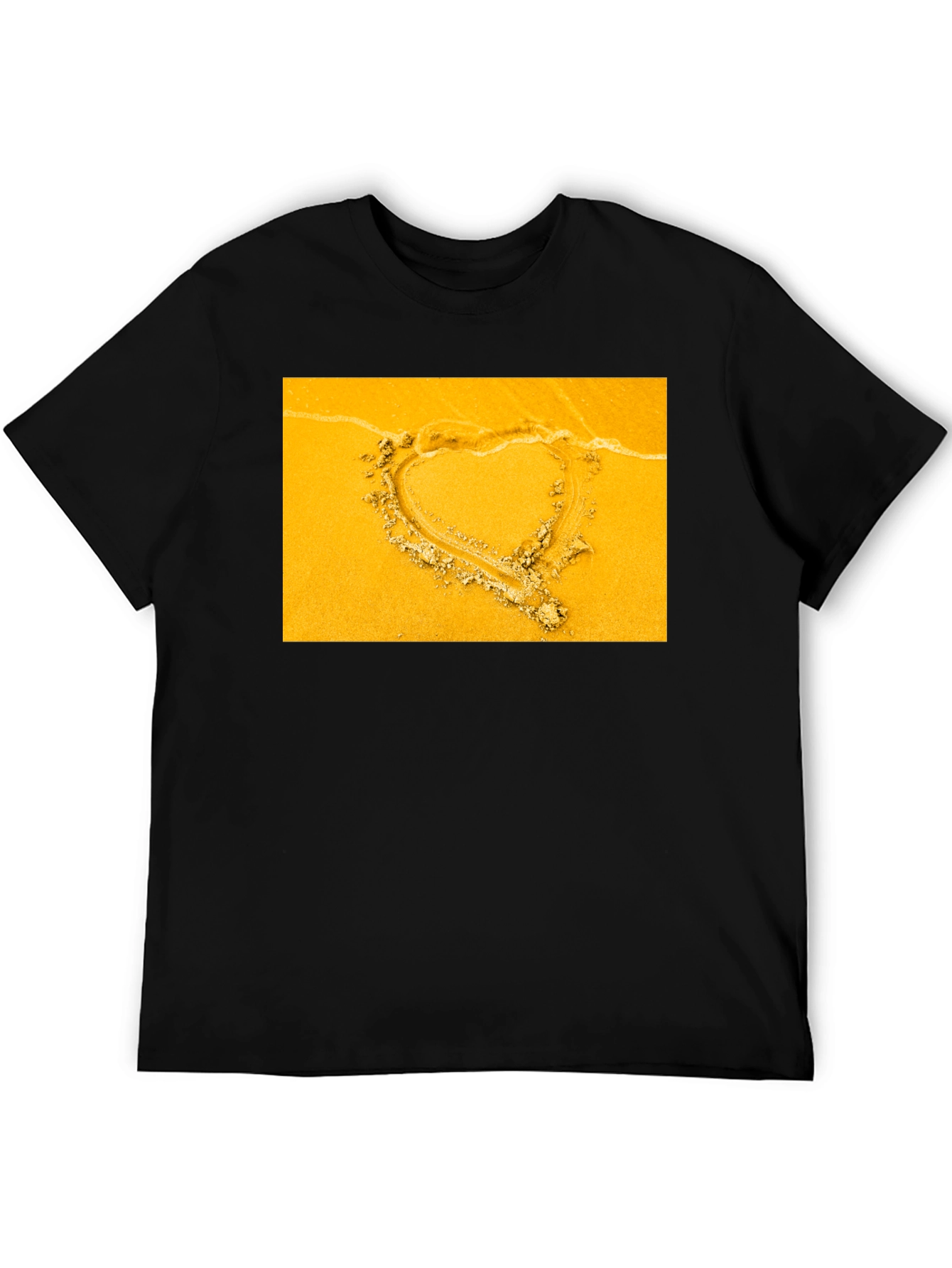 Heart in Sand Graphic Tee - Beach Love Shirt