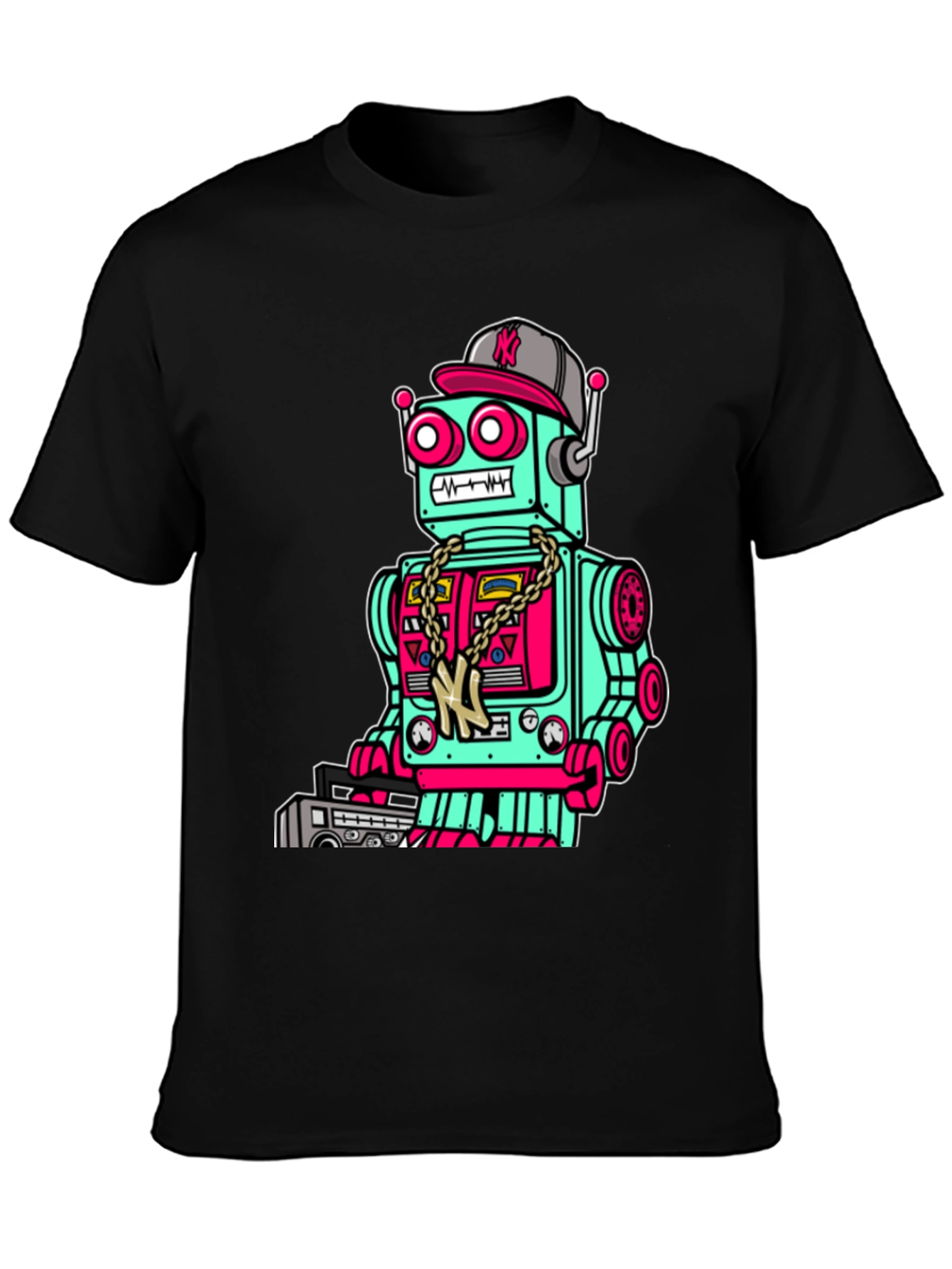 Robot Graphic Tee - Black