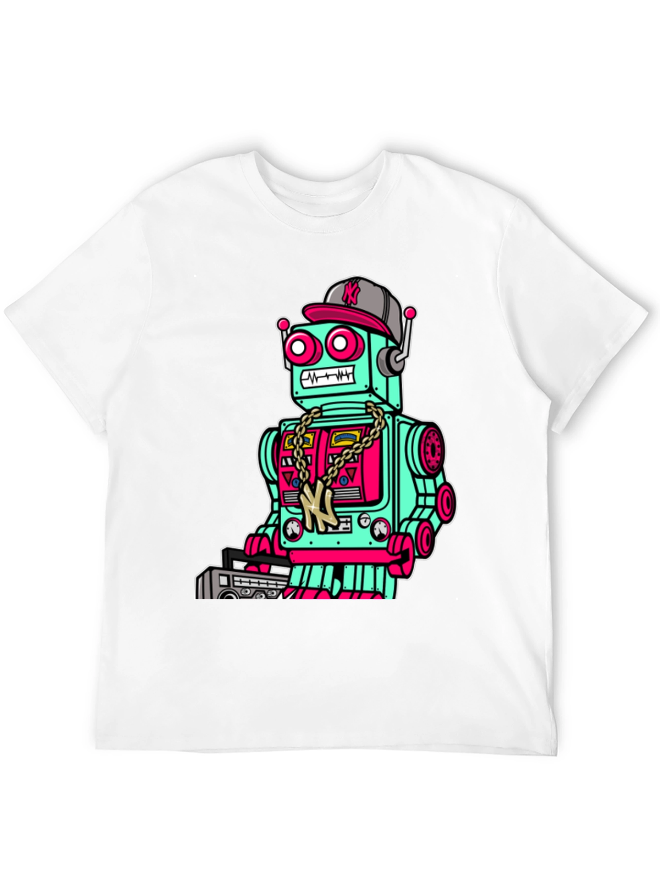 Robot Graphic Tee - Black