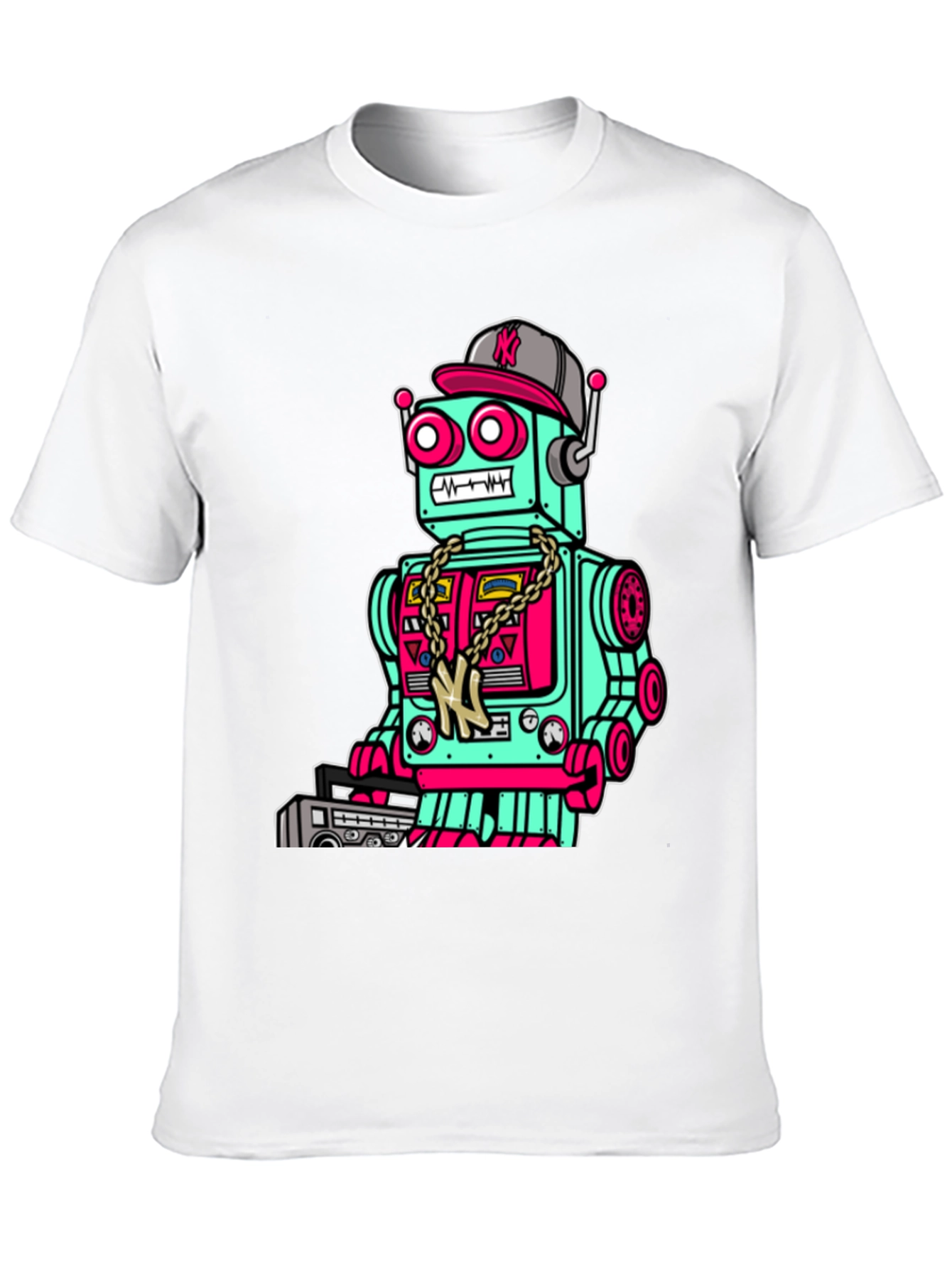 Robot Graphic Tee - Black