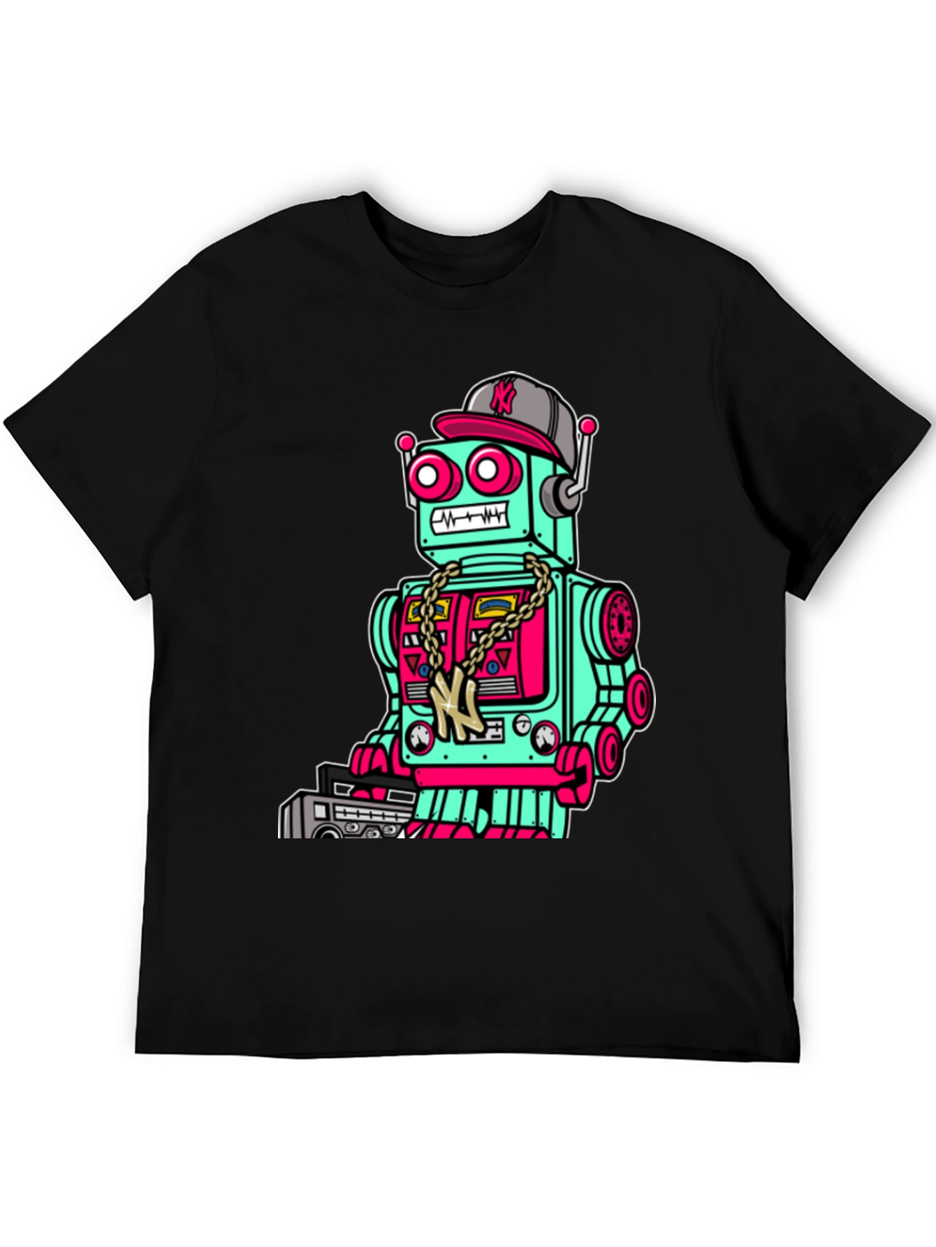 Robot Graphic Tee - Black