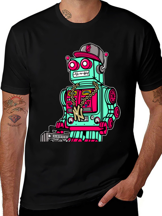 Robot Graphic Tee - Black
