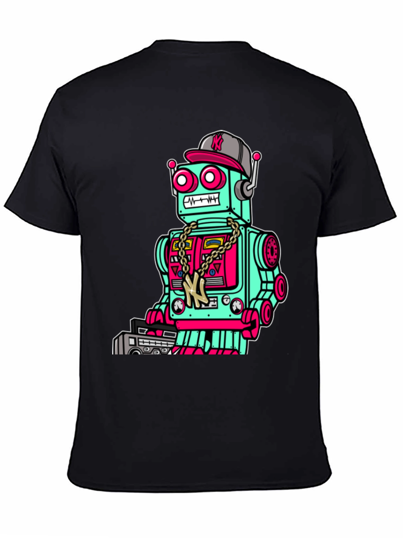 Robot Graphic Tee - Black