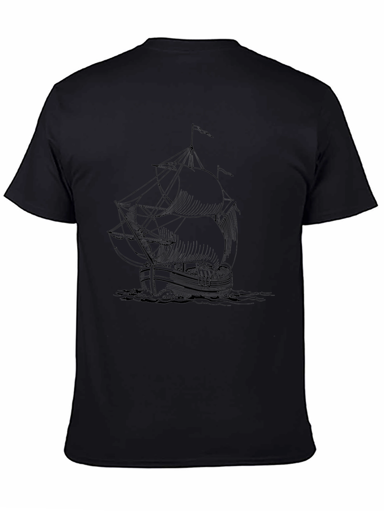 Black Ship Graphic Tee - Mens Short Sleeve