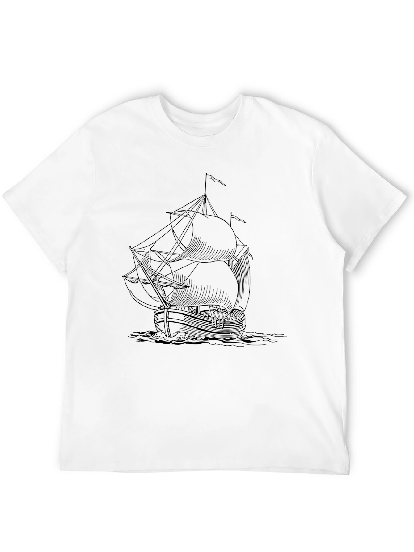 Black Ship Graphic Tee - Mens Short Sleeve