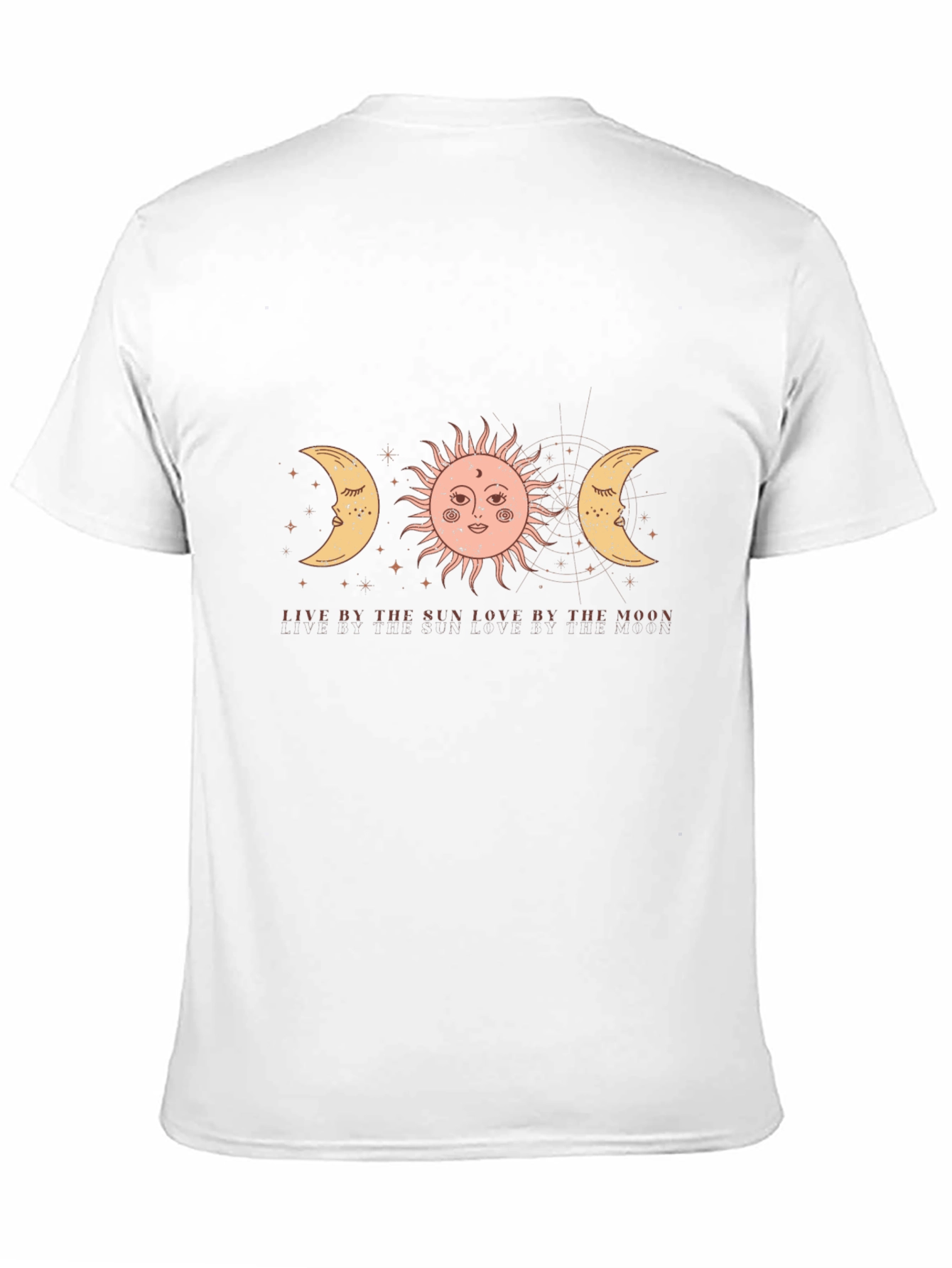 Celestial Sun & Moon Graphic T-Shirt - Black