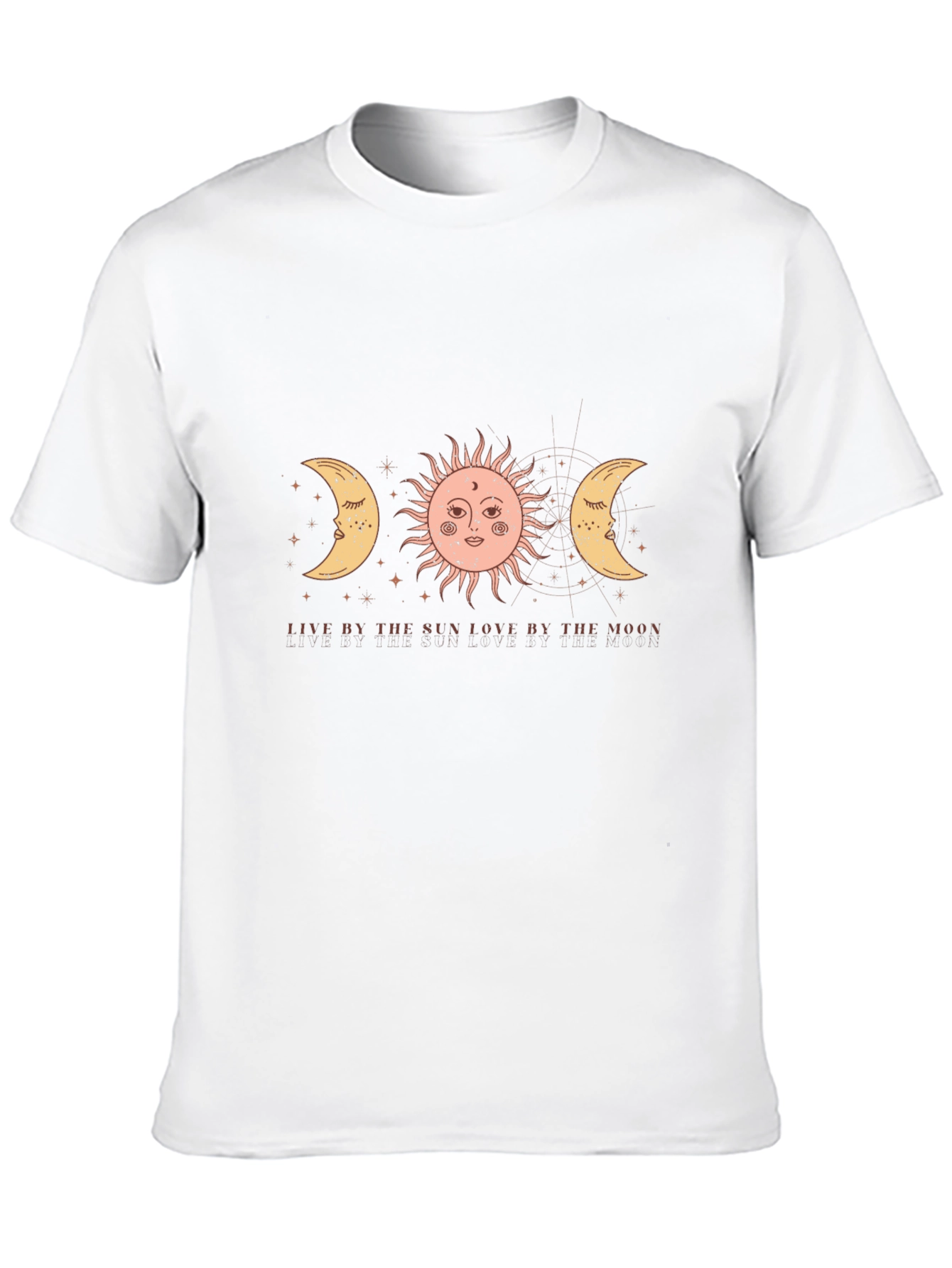 Celestial Sun & Moon Graphic T-Shirt - Black