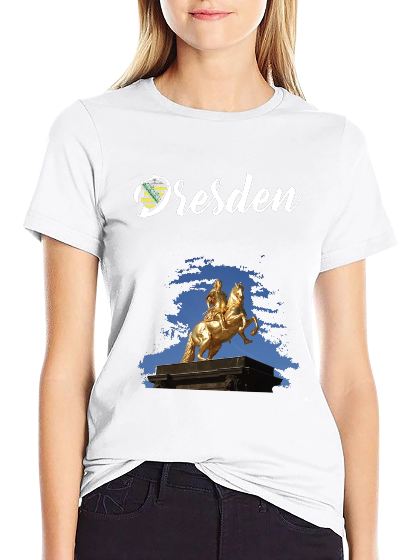 Dresden T-Shirt Golden Rider Statue Tee