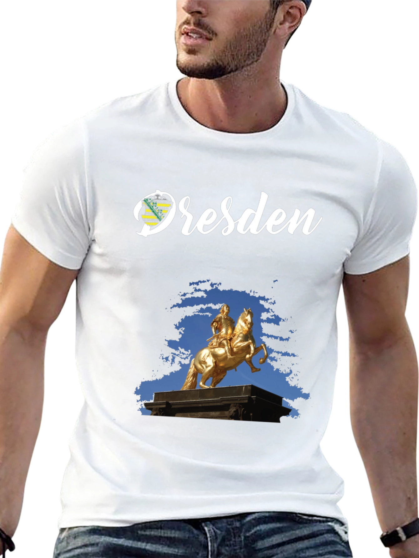 Dresden T-Shirt Golden Rider Statue Tee