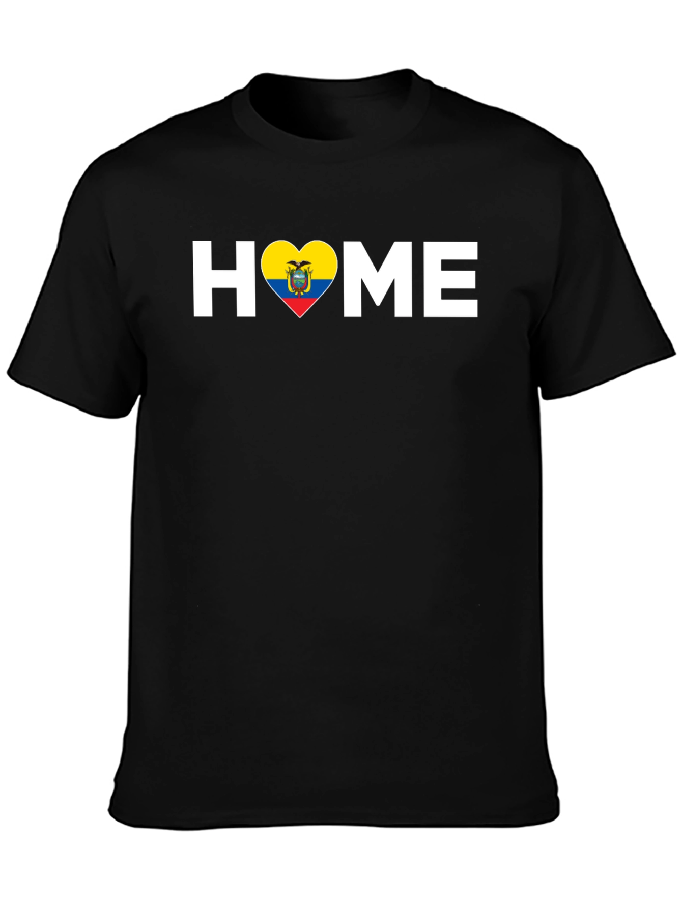 Ecuador Home T-Shirt - Flag Heart Graphic Tee