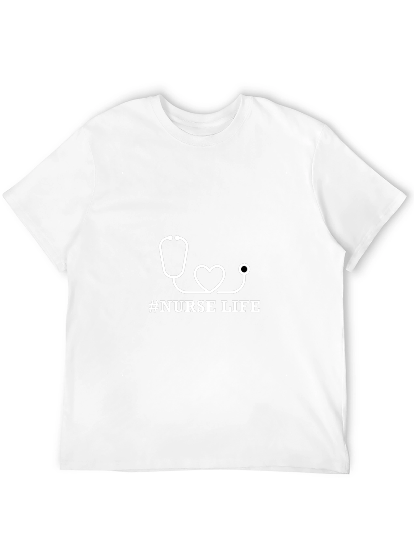 Nurse Life Black T-Shirt - Stethoscope Graphic Tee