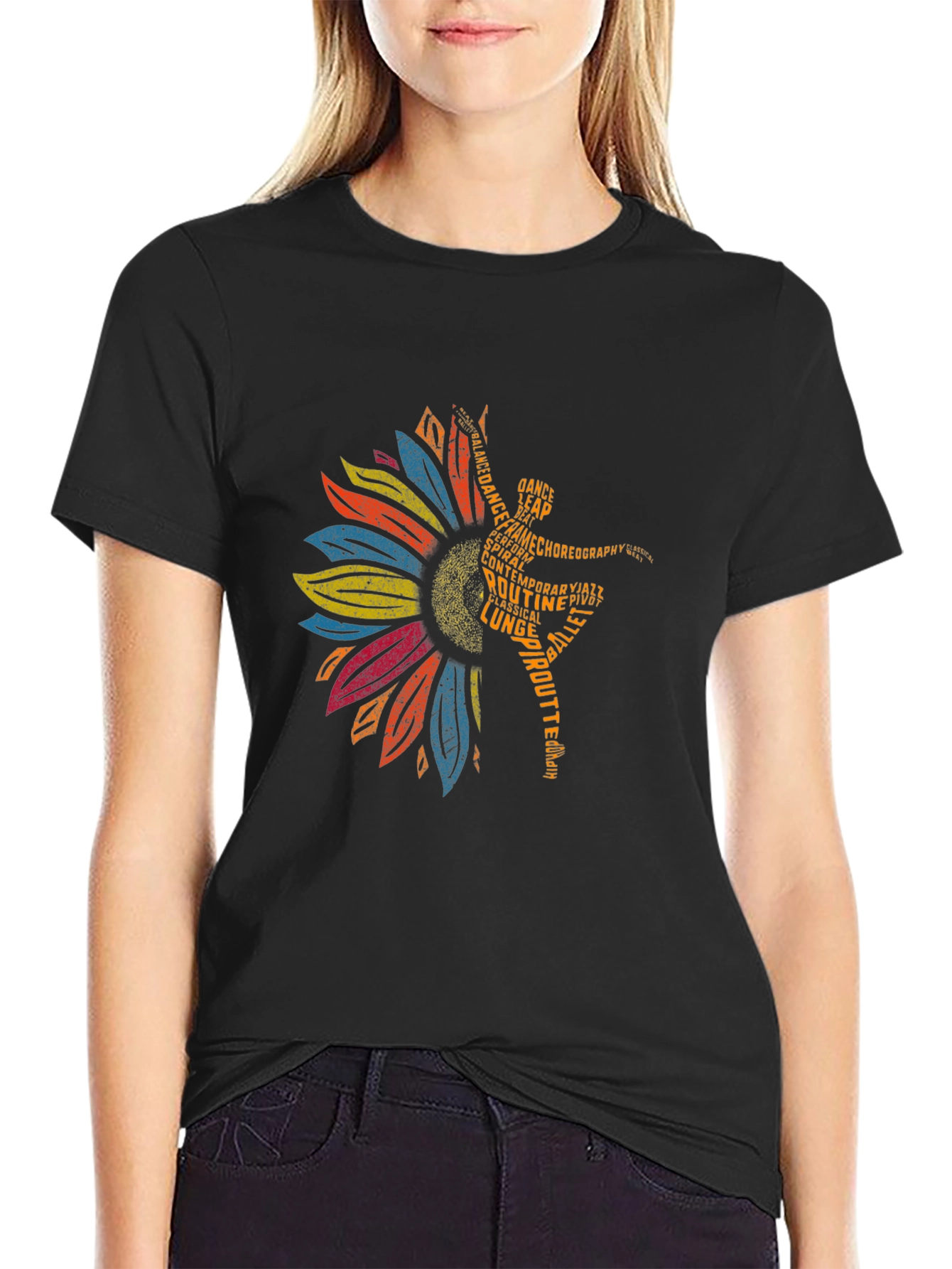 Dance Sunflower Graphic Tee - Ballet T-Shirt