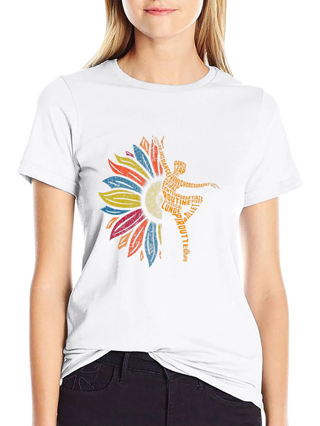 Dance Sunflower Graphic Tee - Ballet T-Shirt