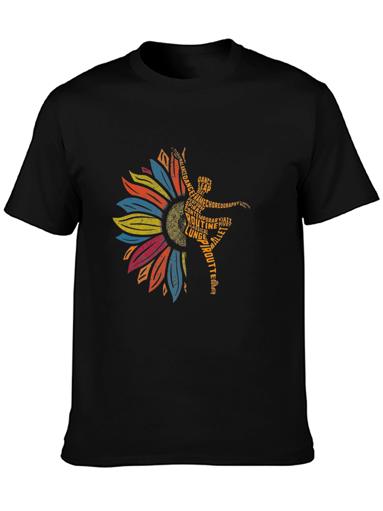 Dance Sunflower Graphic Tee - Ballet T-Shirt