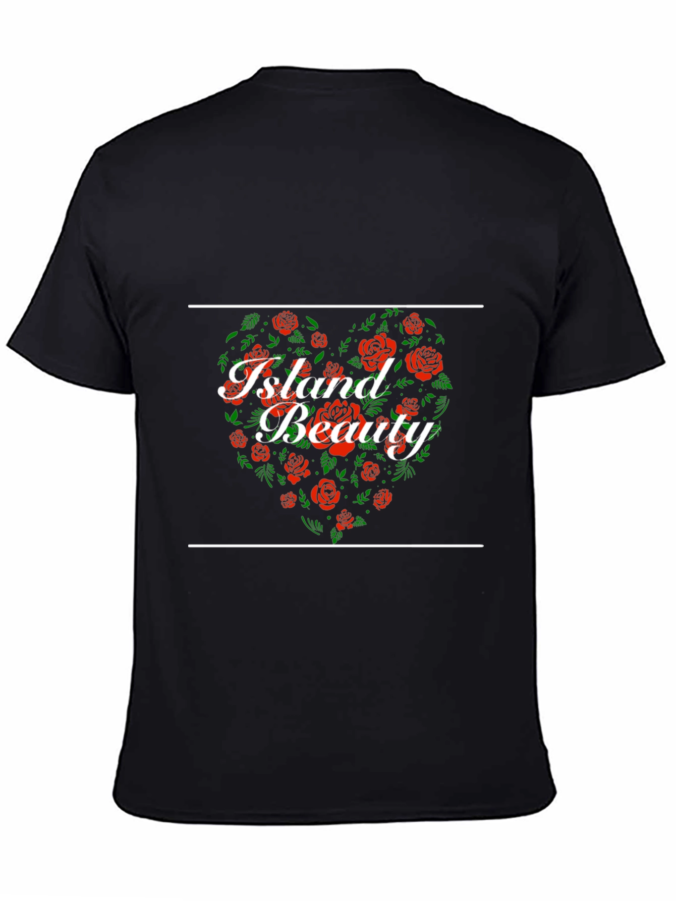 Island Beauty Floral Heart Graphic Tee