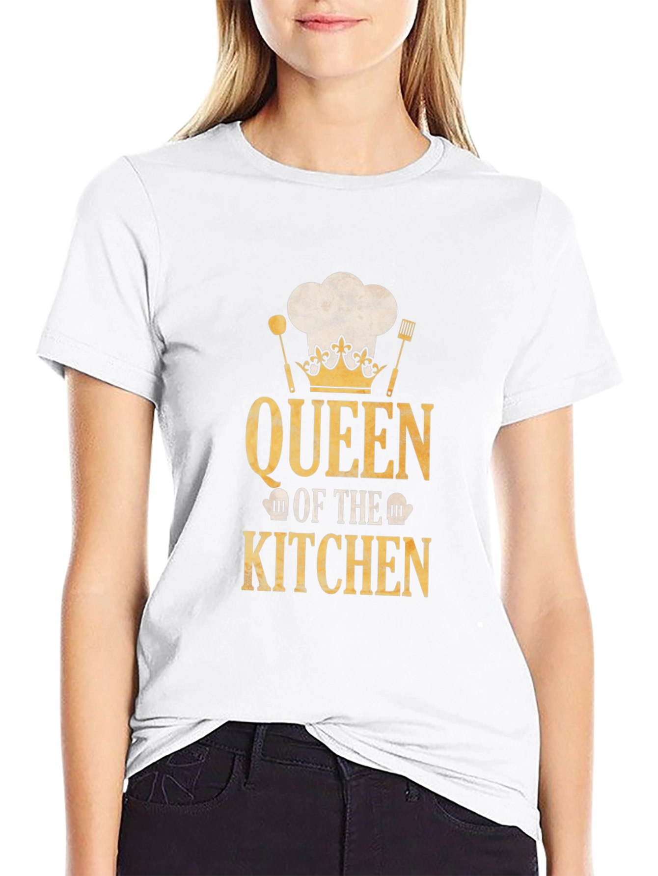 Queen of the Kitchen T-Shirt - Chef Hat Design