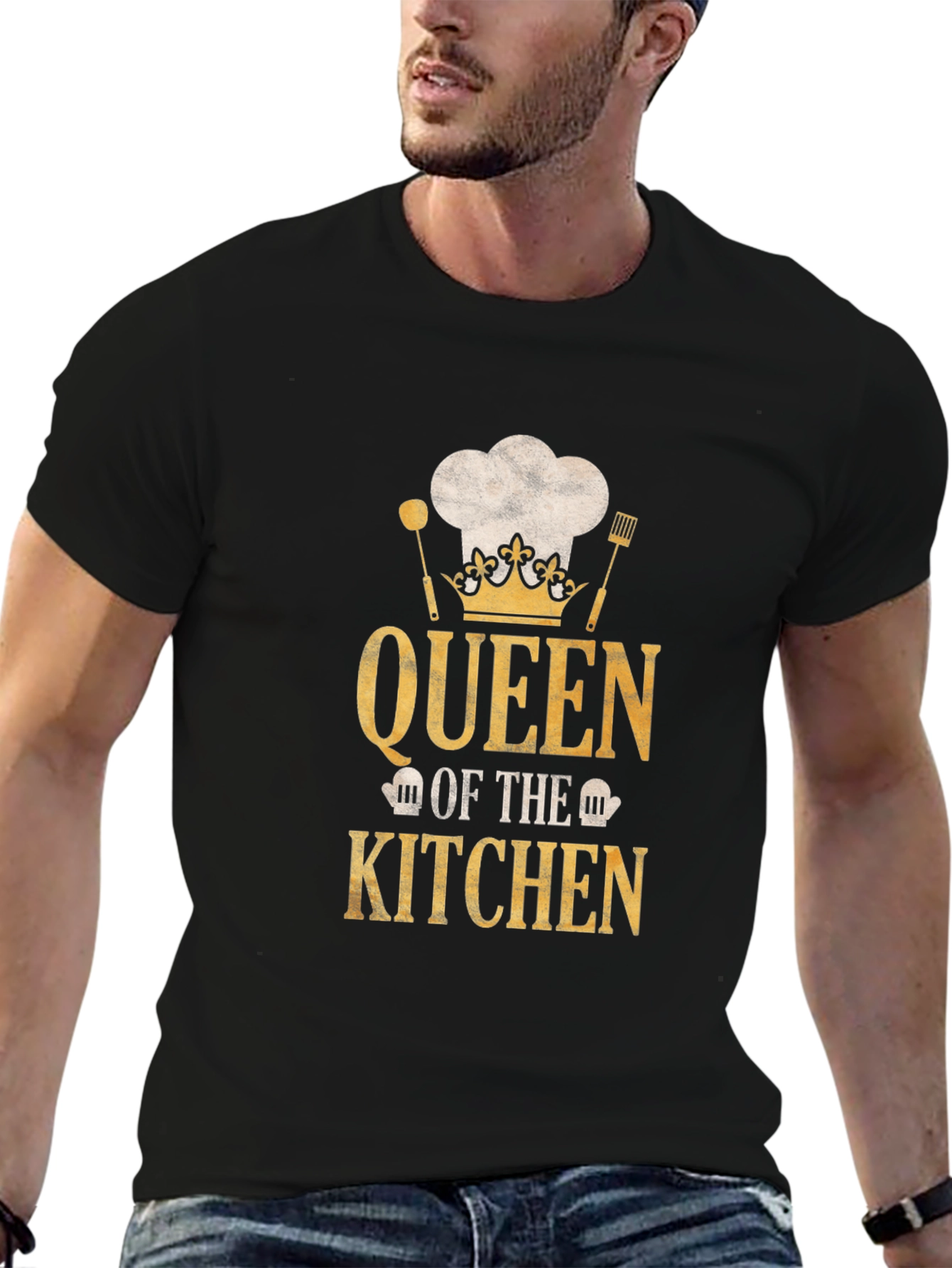 Queen of the Kitchen T-Shirt - Chef Hat Design