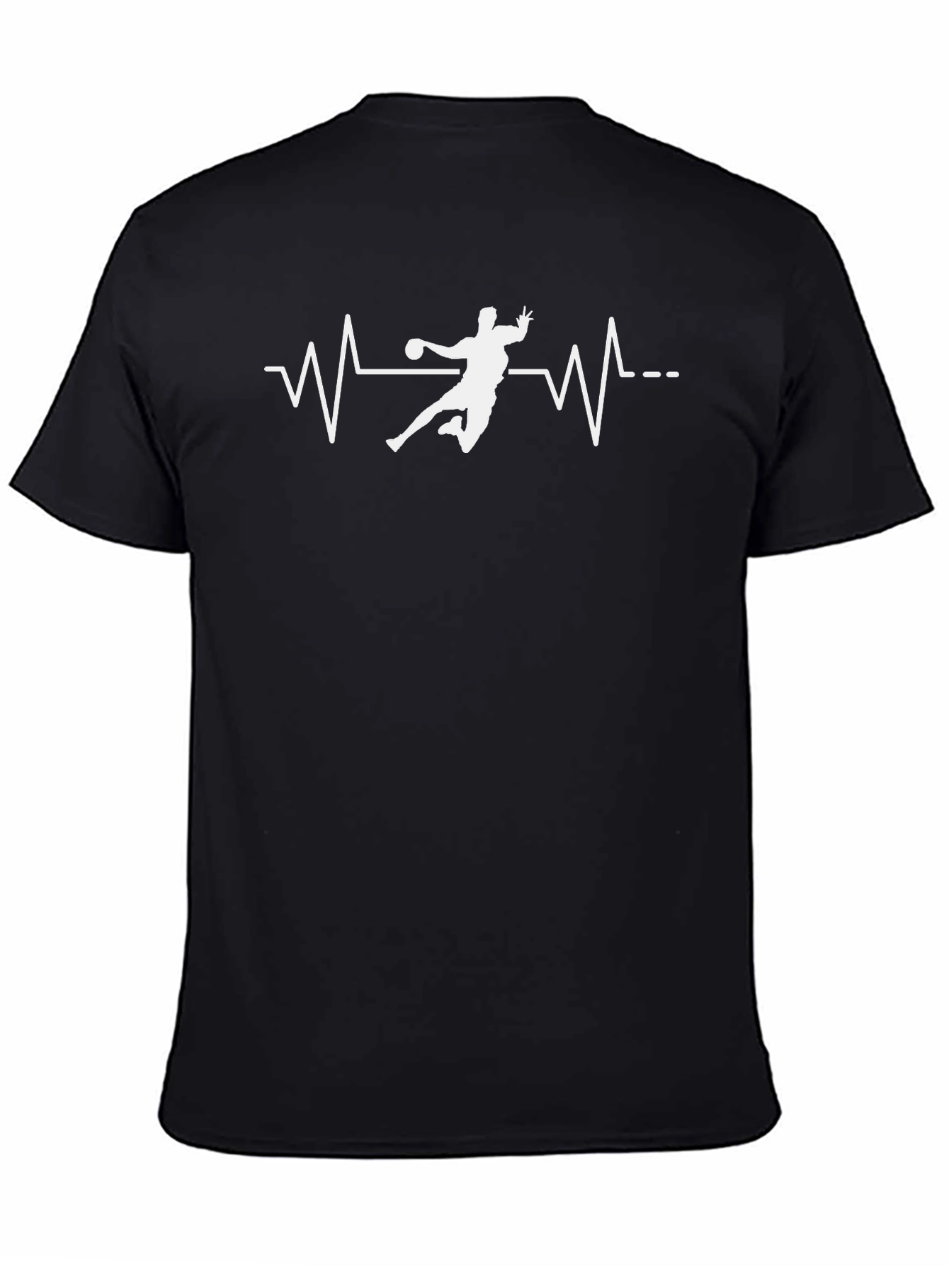 Handball Heartbeat Black T-Shirt