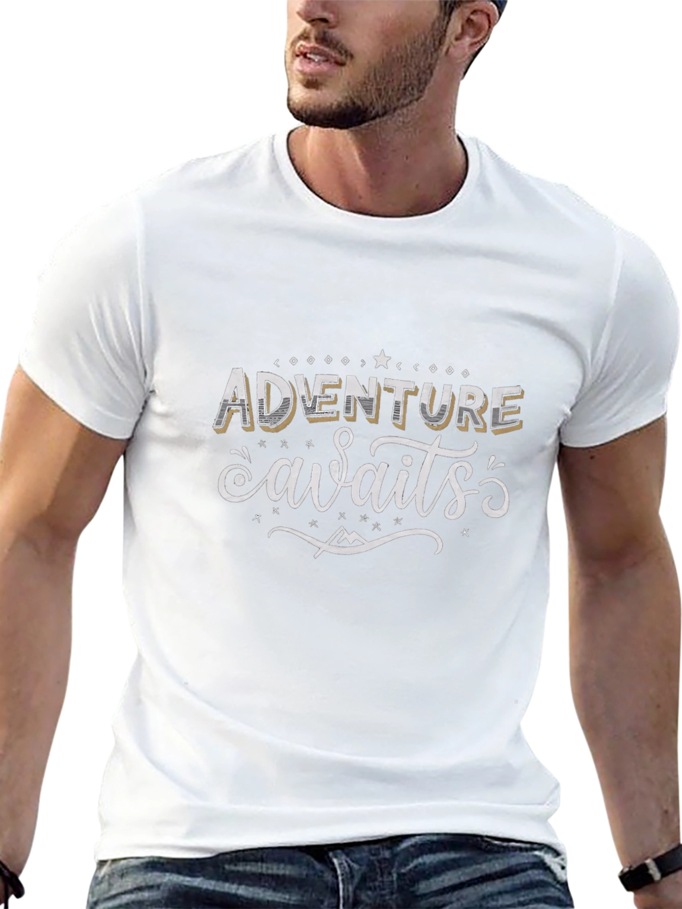 Adventure Awaits Graphic Tee - Black
