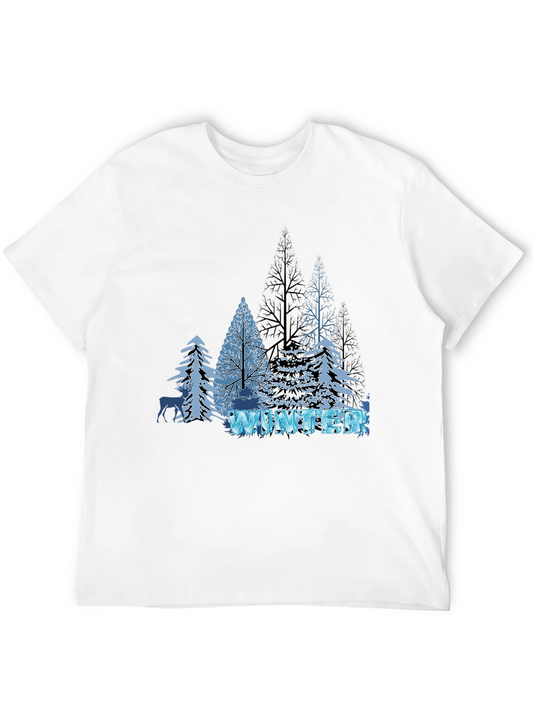 Winter Forest Graphic Tee - Stylish Nature Design T-Shirt