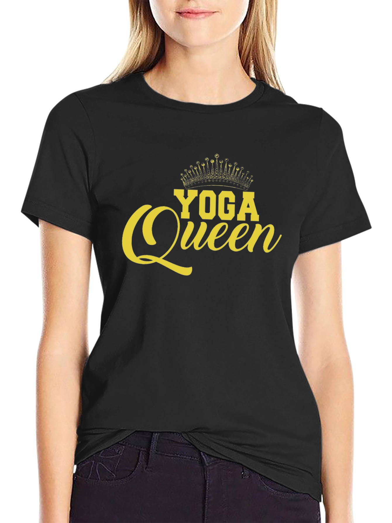 Yoga Queen Black T-Shirt
