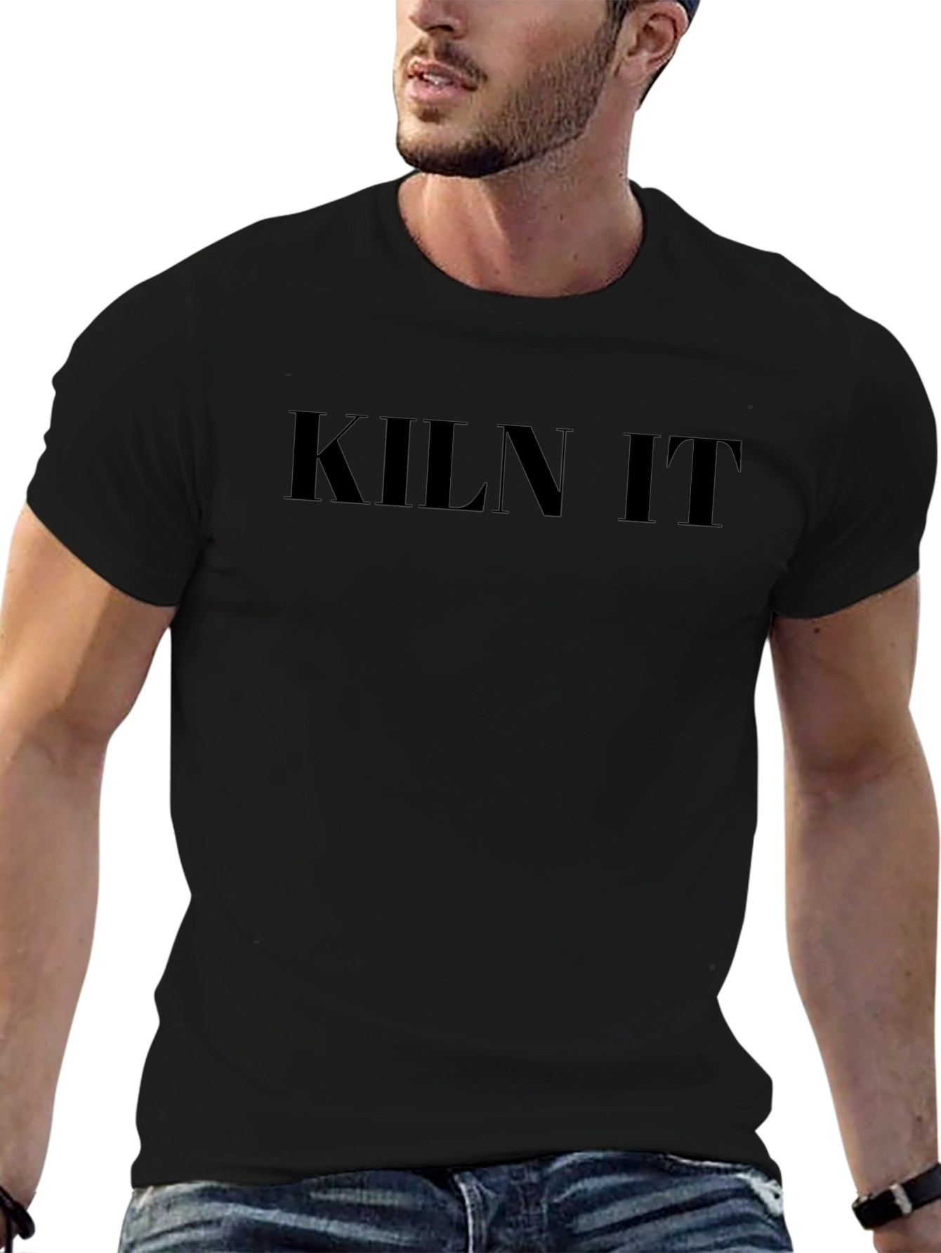 Kiln It - Mens Black Graphic T-Shirt