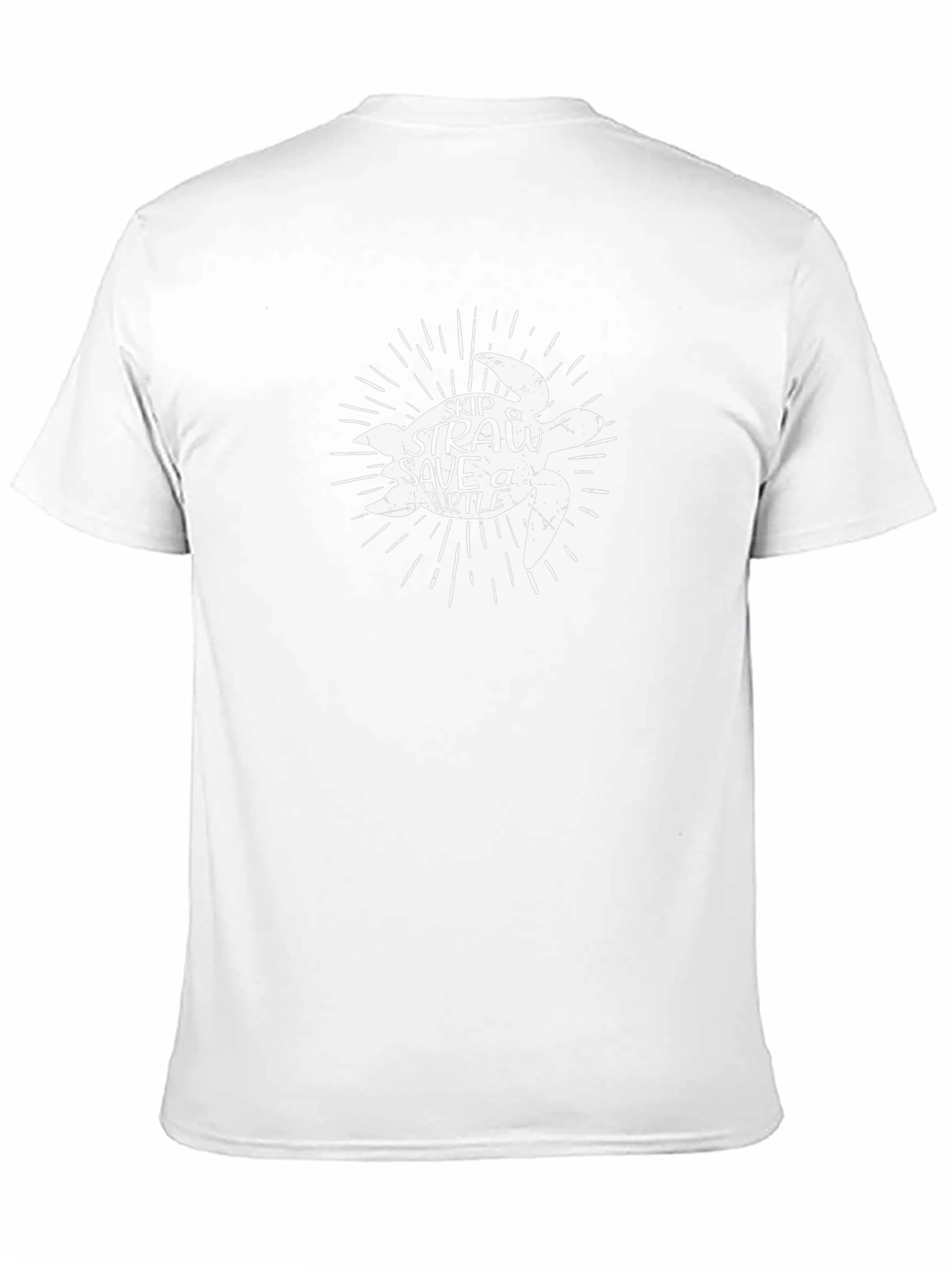 Skip Straw Save a Turtle Graphic T-Shirt