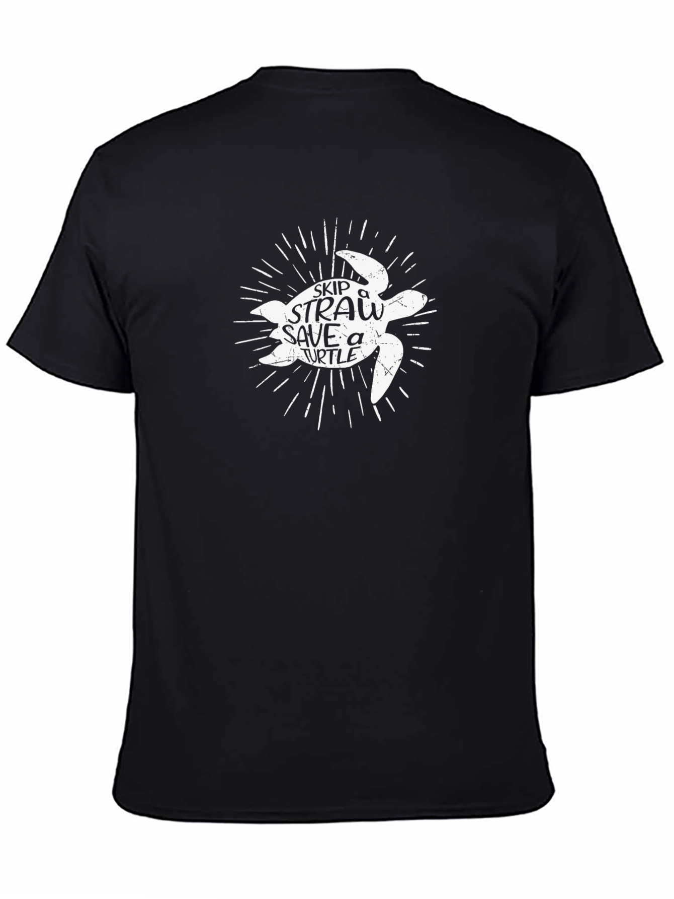 Skip Straw Save a Turtle Graphic T-Shirt