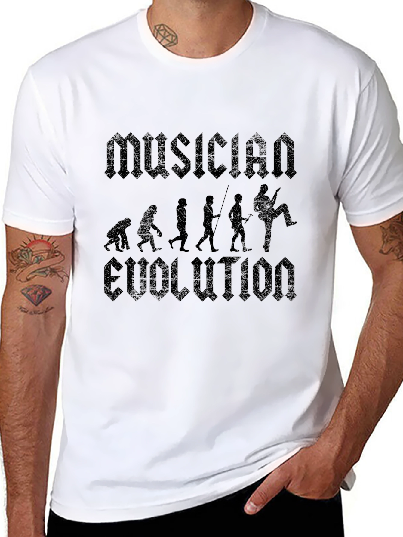 Musician Evolution Black T-Shirt