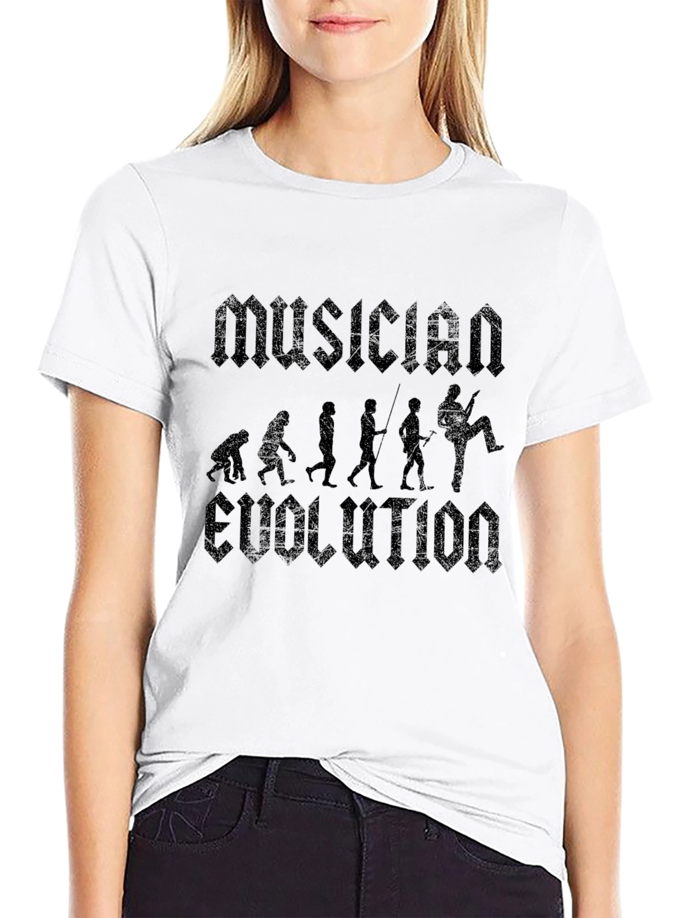 Musician Evolution Black T-Shirt