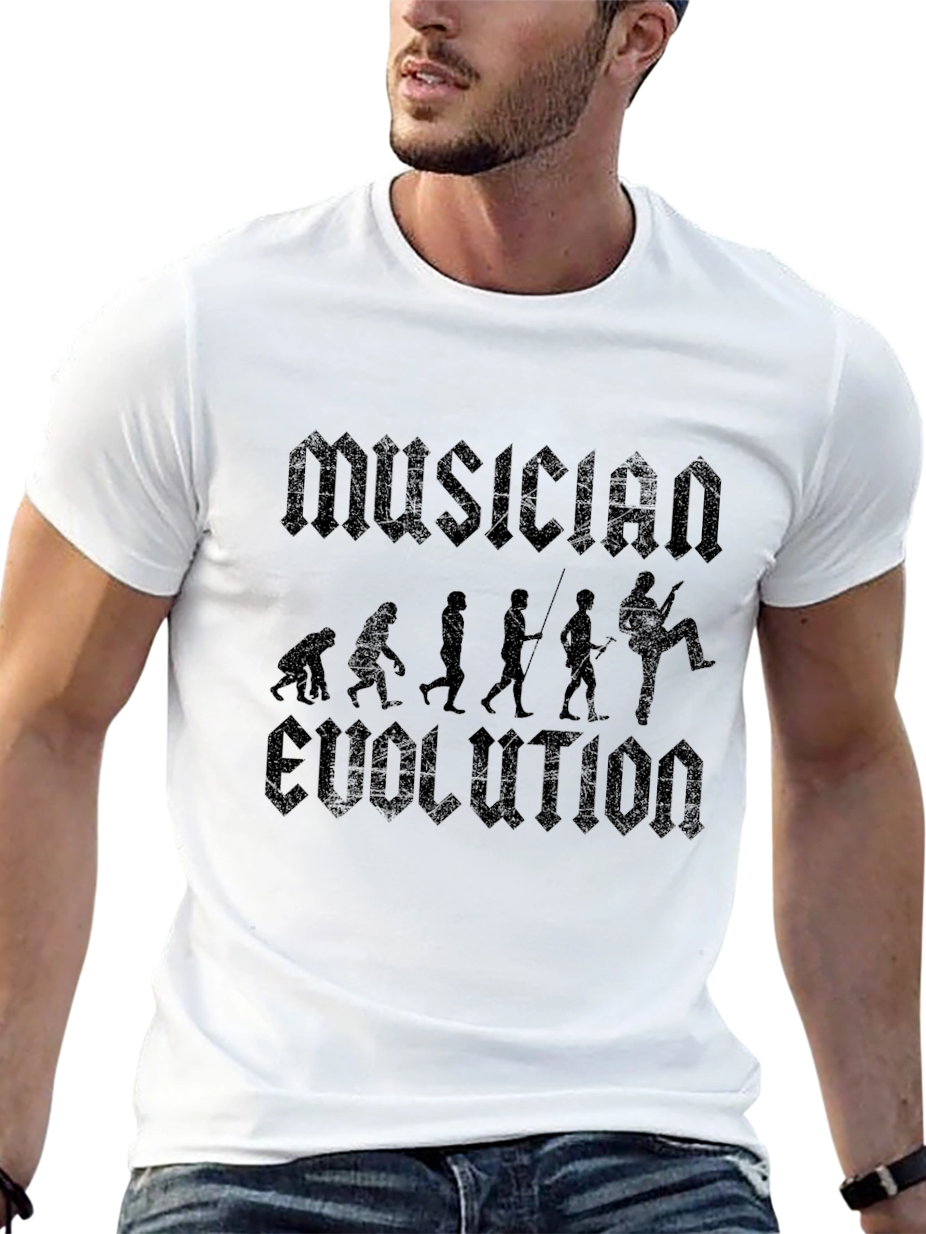 Musician Evolution Black T-Shirt