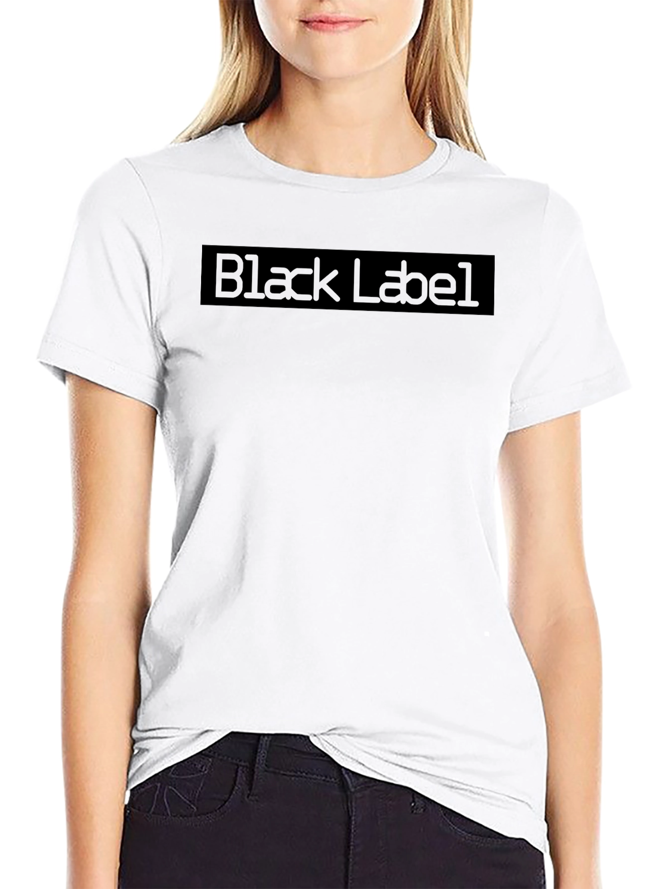 Black Label Graphic Print Mens T-Shirt