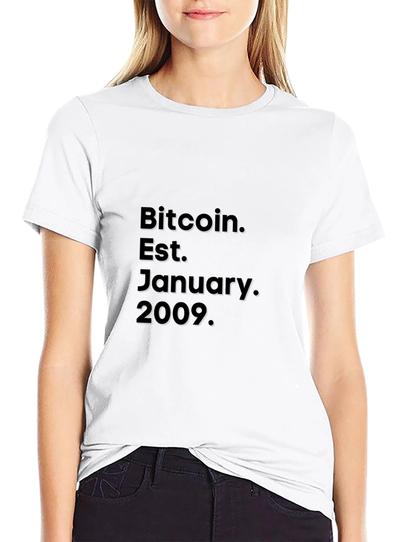 Bitcoin Est. January 2009 Black T-Shirt