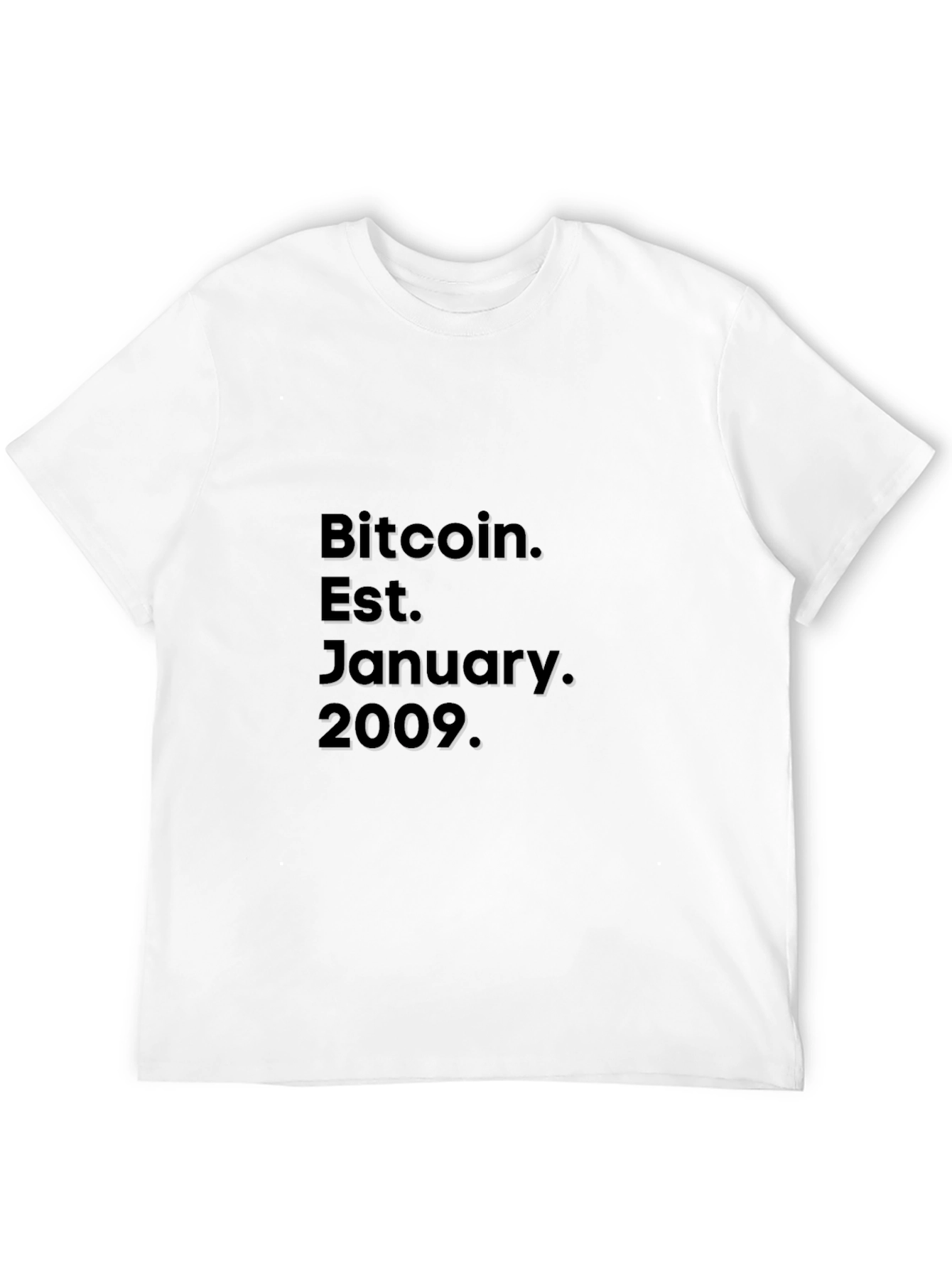 Bitcoin Est. January 2009 Black T-Shirt