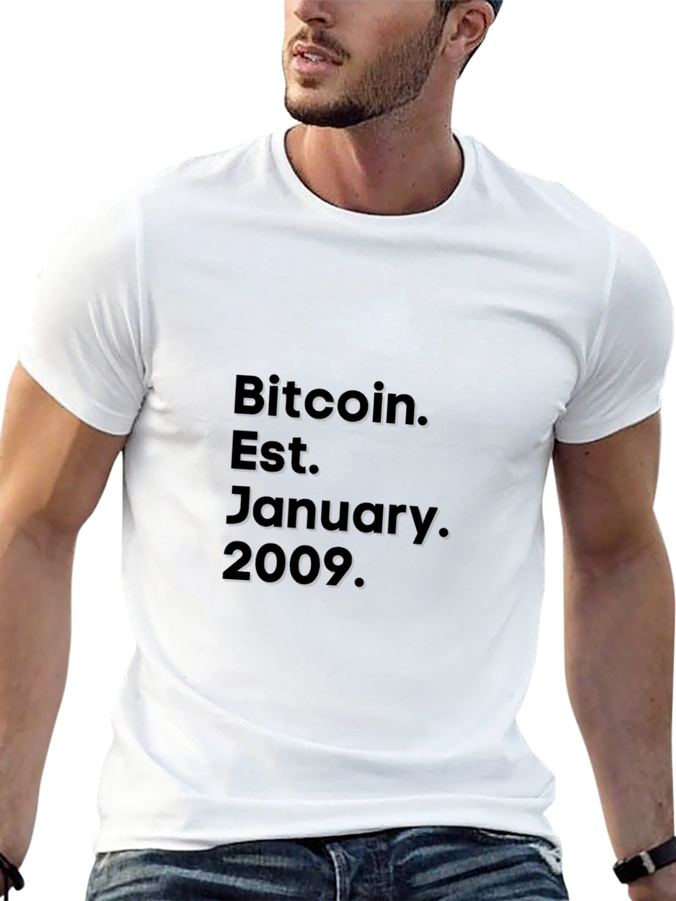 Bitcoin Est. January 2009 Black T-Shirt