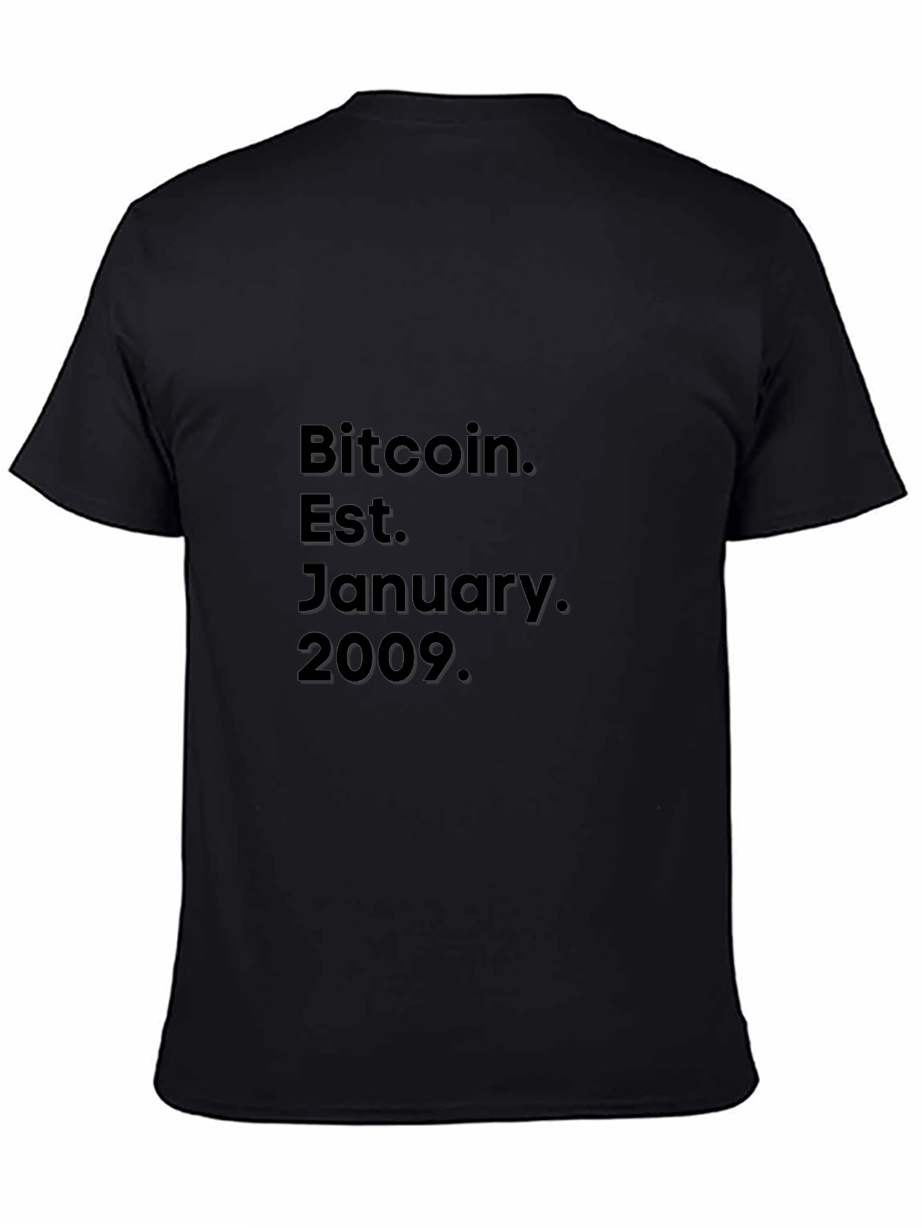Bitcoin Est. January 2009 Black T-Shirt