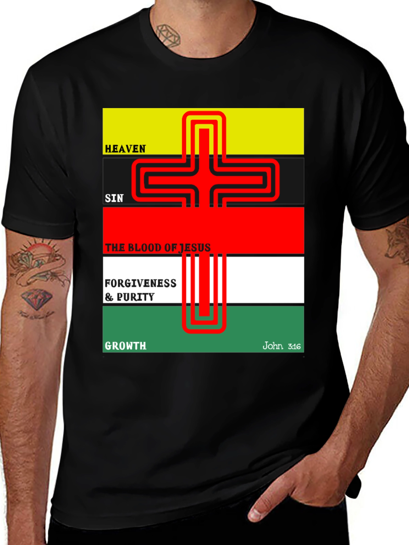Heaven Sin Jesus Graphic T-Shirt