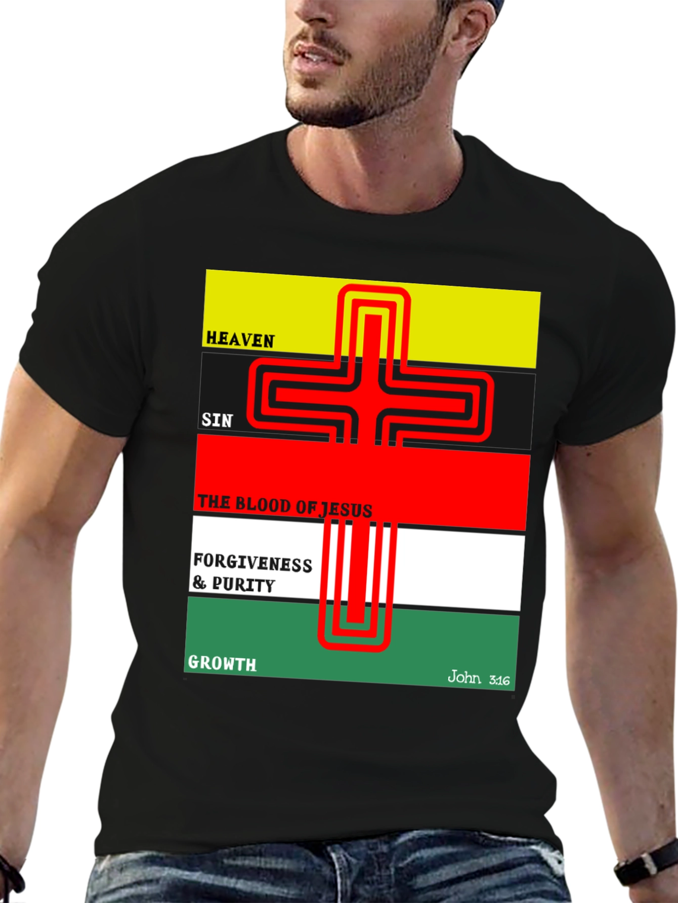 Heaven Sin Jesus Graphic T-Shirt