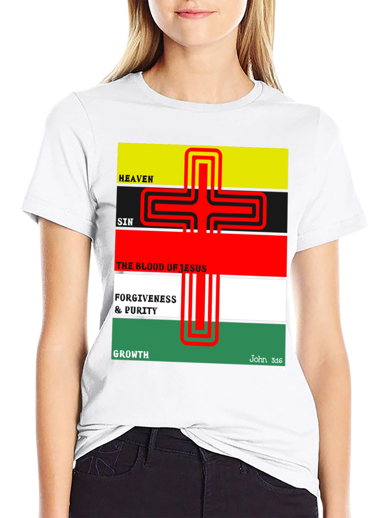 Heaven Sin Jesus Graphic T-Shirt