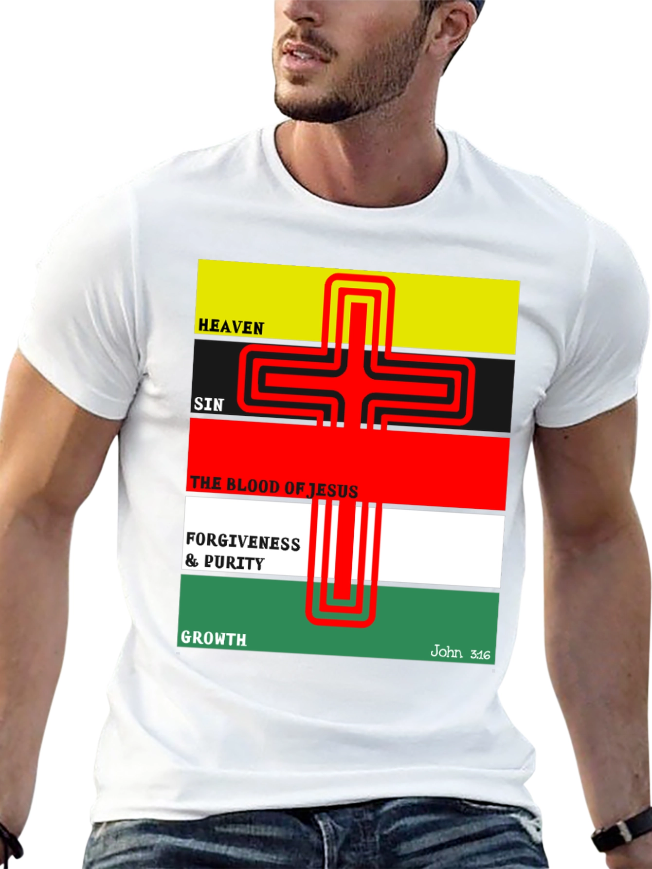 Heaven Sin Jesus Graphic T-Shirt