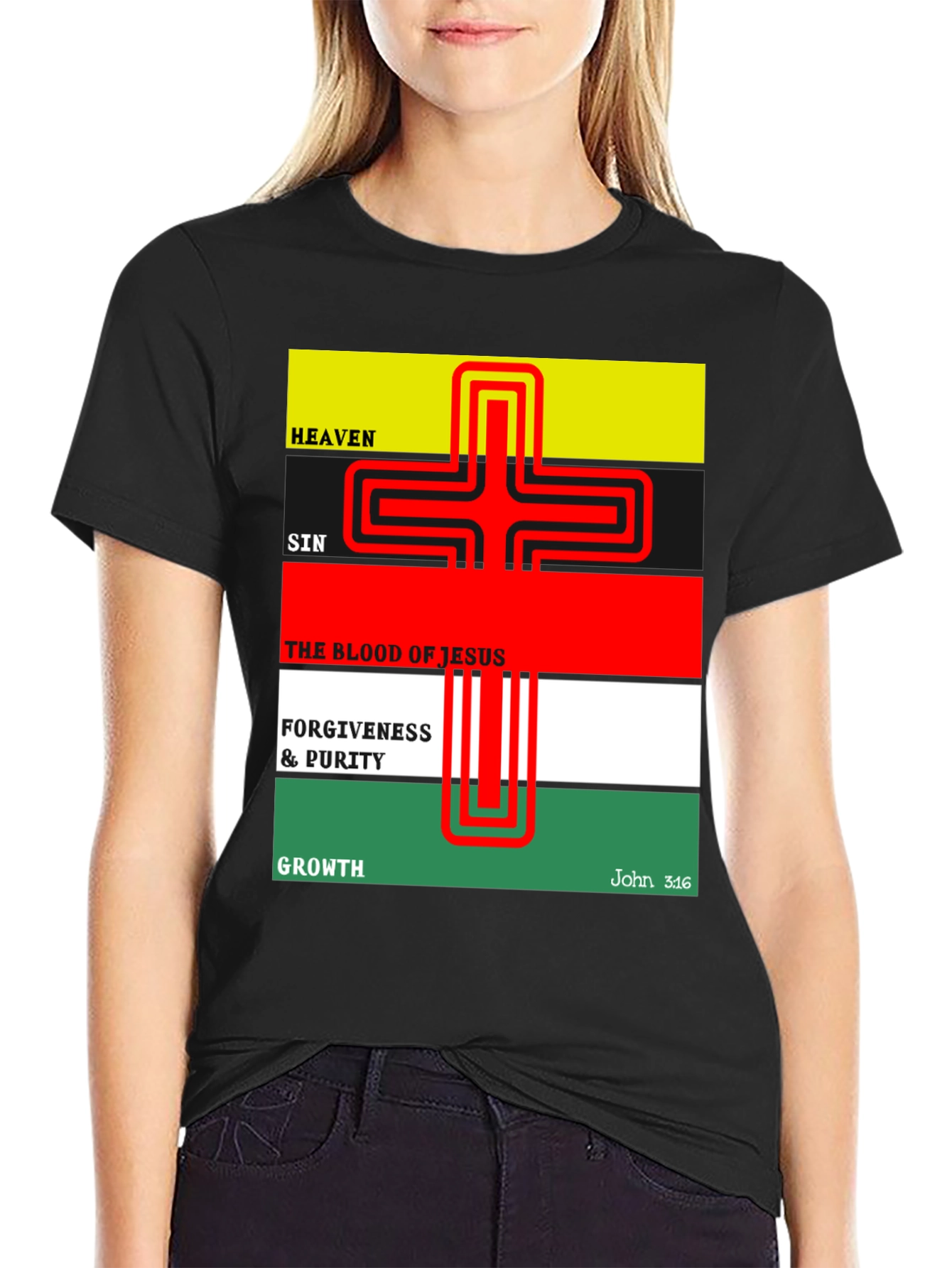 Heaven Sin Jesus Graphic T-Shirt