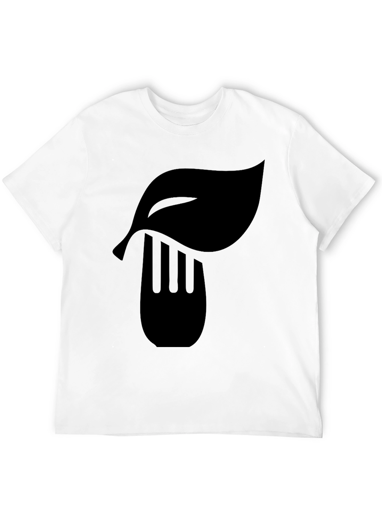 Leaf & Fork Graphic Black T-Shirt