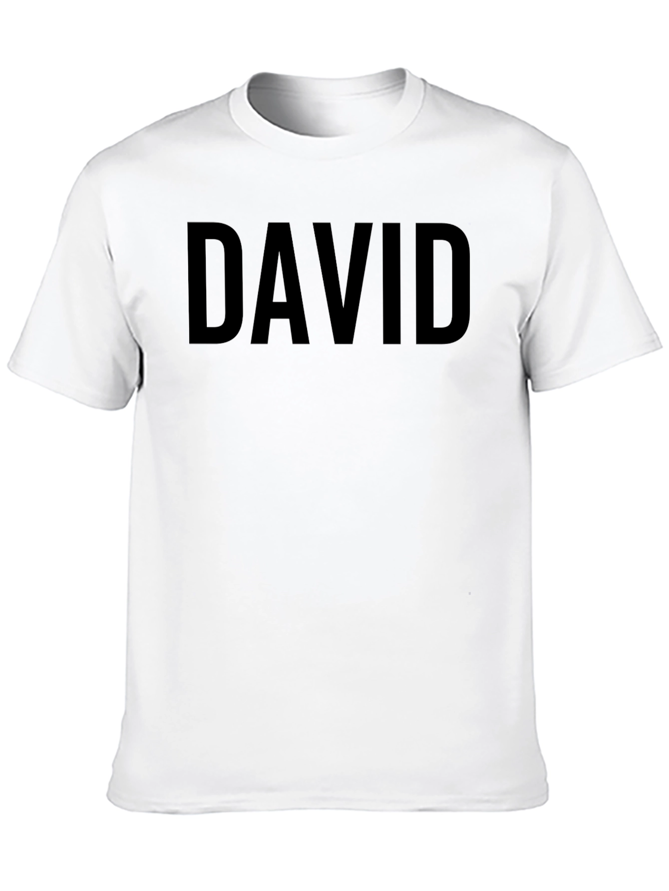 Personalized DAVID Text Black T-Shirt