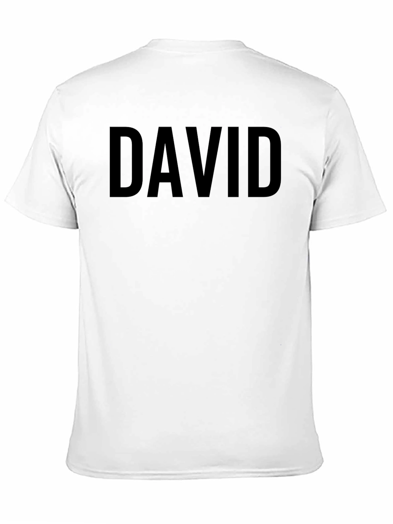 Personalized DAVID Text Black T-Shirt