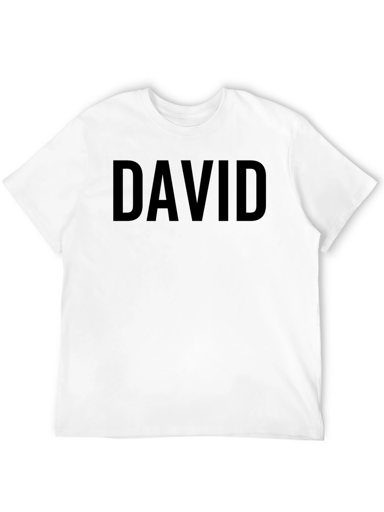 Personalized DAVID Text Black T-Shirt