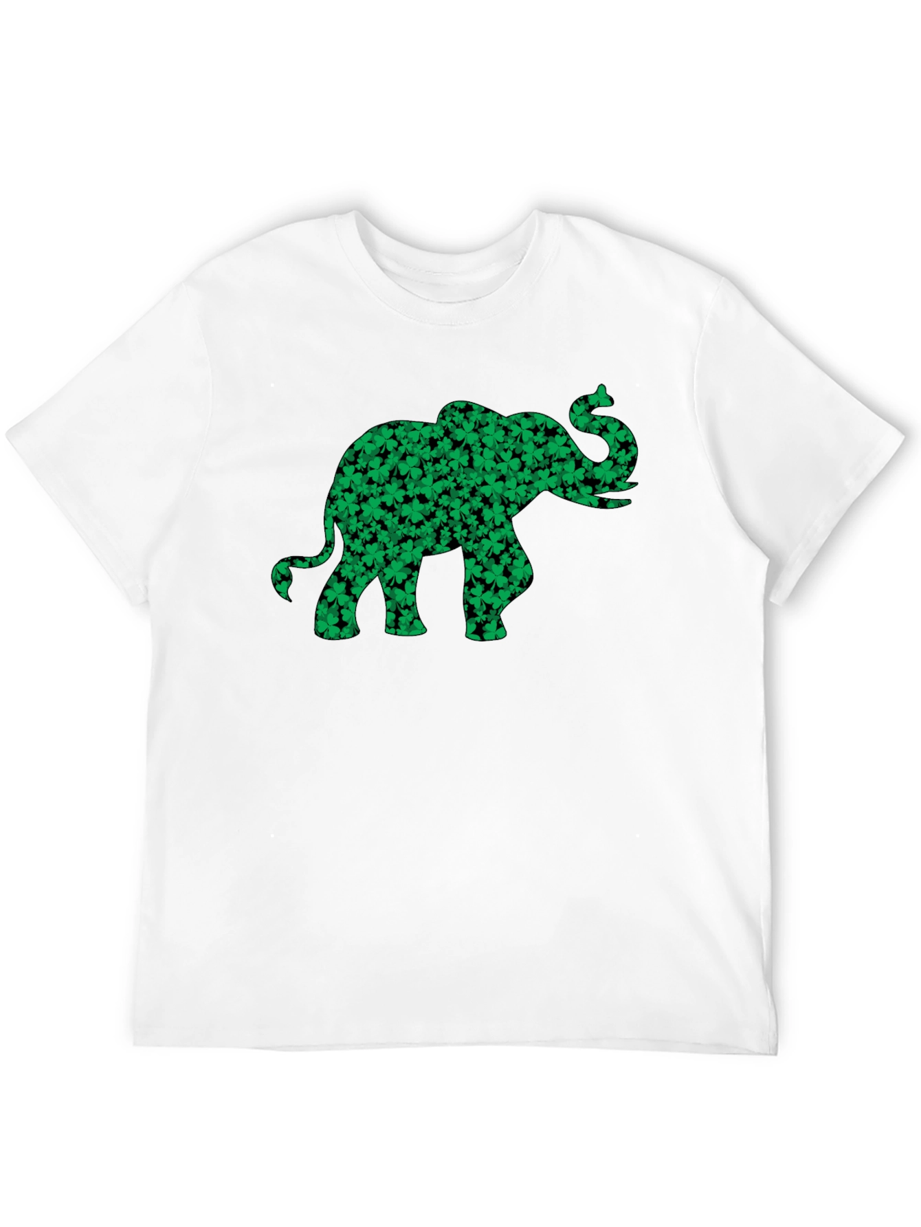 Shamrock Elephant Graphic Tee - Lucky Black T-Shirt