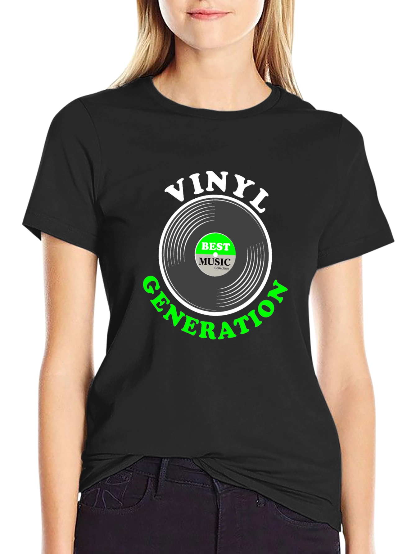 Vinyl Generation Black T-Shirt