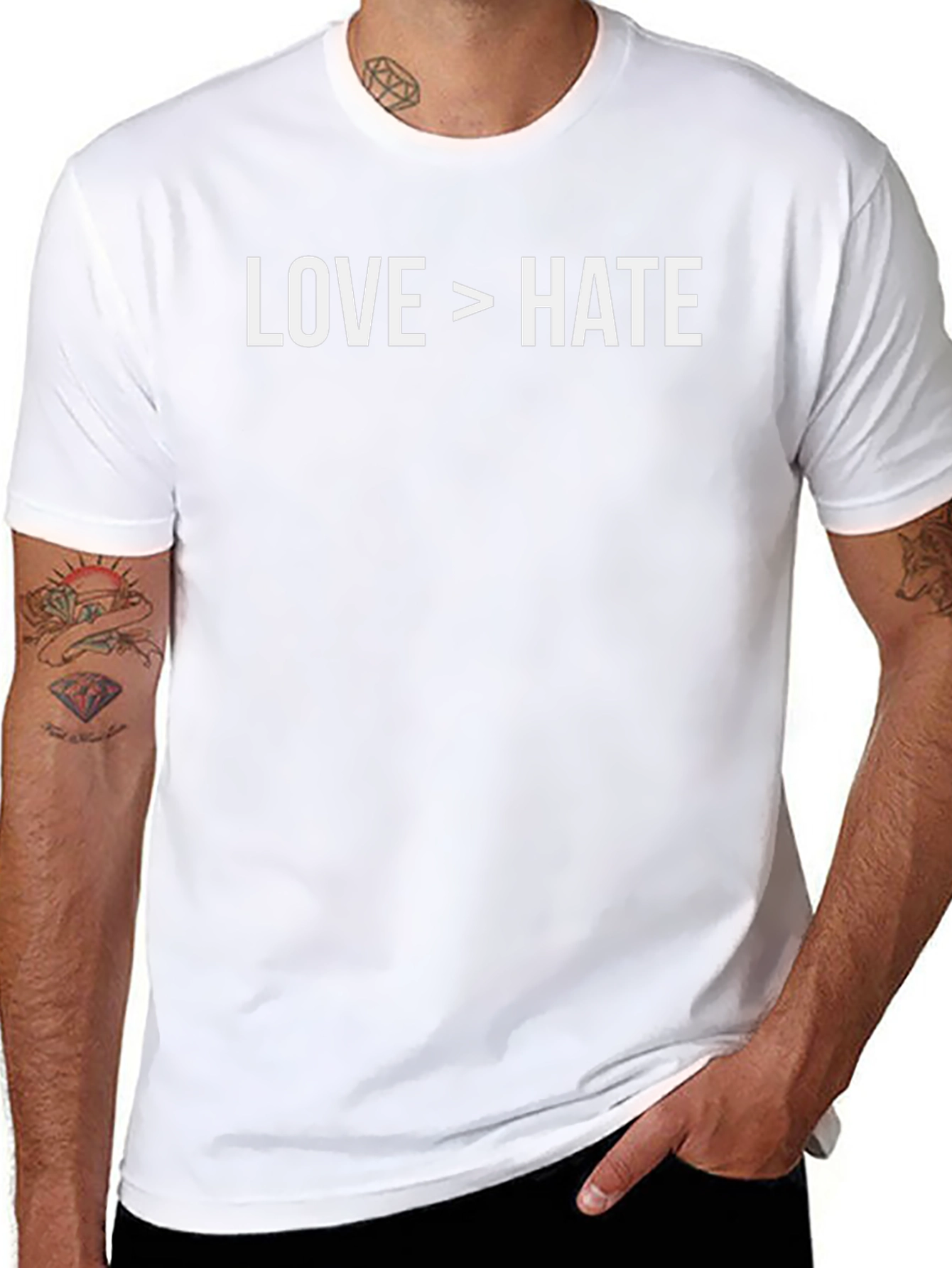 Love > Hate Graphic Tee - Stylish Statement T-Shirt