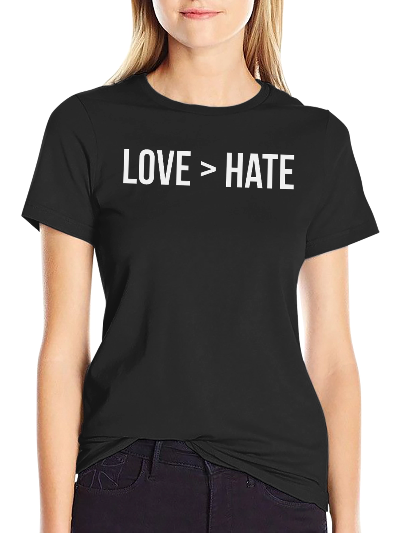 Love > Hate Graphic Tee - Stylish Statement T-Shirt