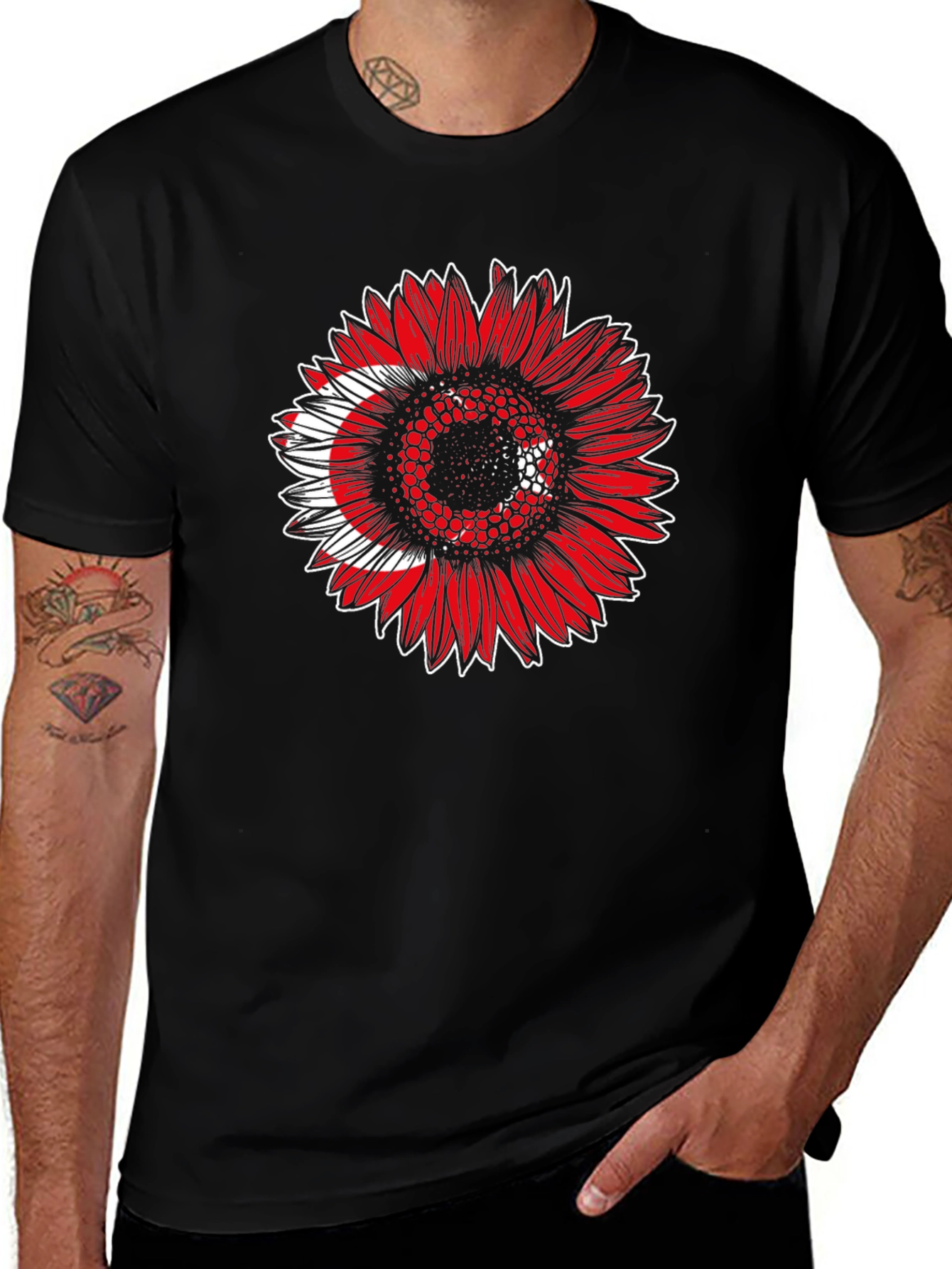 Turkey Flag Sunflower T-Shirt